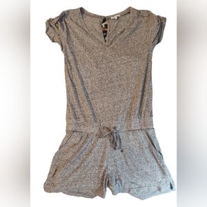 Z Supply Women's Gray Romper Shorts With Drawstring Size Small